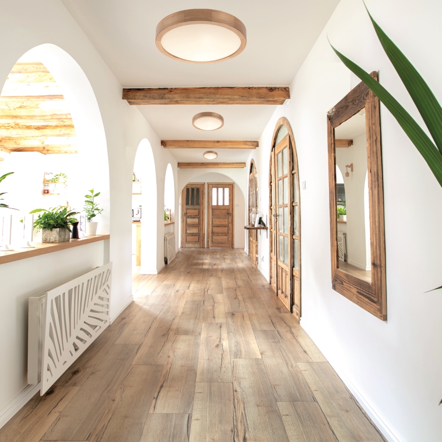 Kattovalaisin OAK SLIM 2xE27/60W/230V tammi ? 37 cm