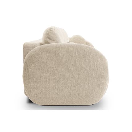 Kolmikäyttöinen beige OLBIA 3-istuttava vuodesohva