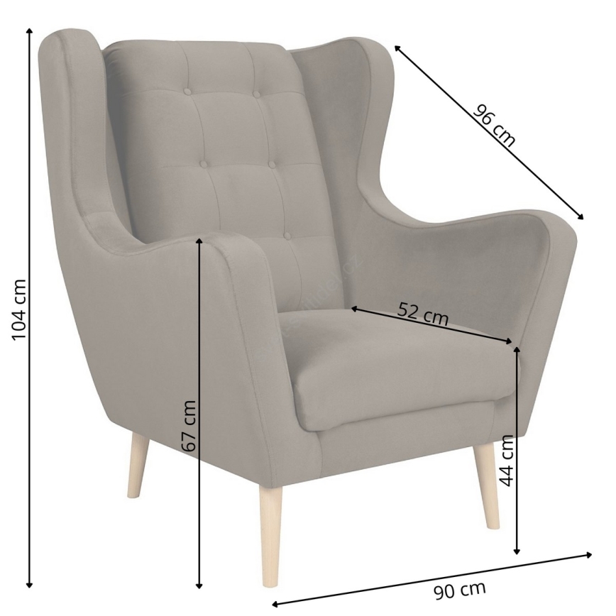 OMI XXL nojatuoli vaaleanpunainen