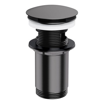 OMNIRES A706AT - Altaan jäte CLICK-CLACK halkaisija 6,6 cm harjattu antrasiitti