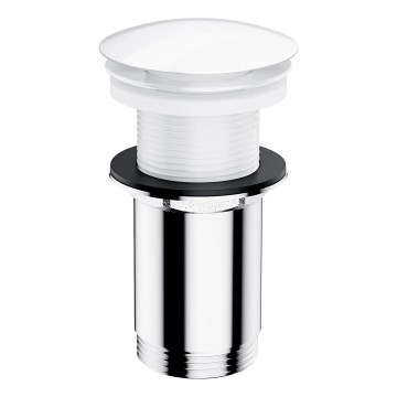 OMNIRES A716BP - Pesuallashana CLICK-CLACK halkaisija 6,6 cm kiiltävä valkoinen
