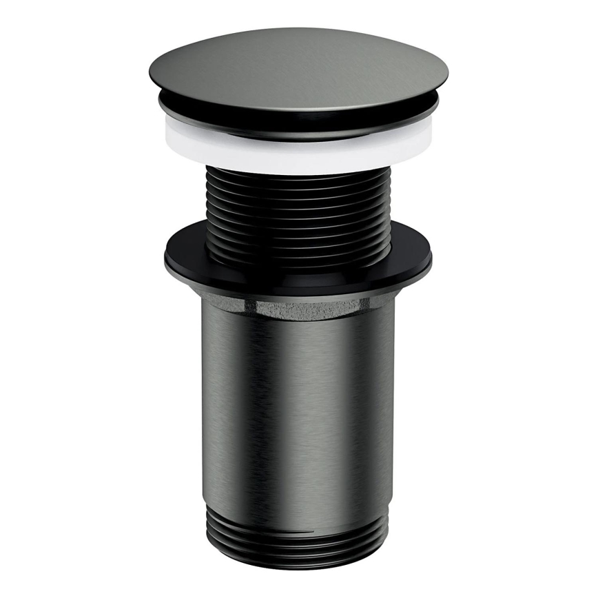 OMNIRES A716GR - Altaan jäte CLICK-CLACK halkaisija 6,6 cm harjattu grafiitti