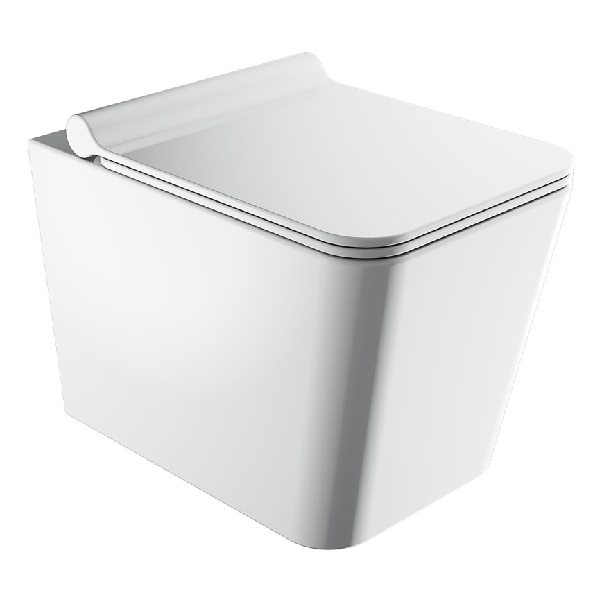 OMNIRES BOSTONMWBP - Seinään asennettava WC-istuin SoftClose-kannella BOSTON keraaminen/kiiltävä valkoinen