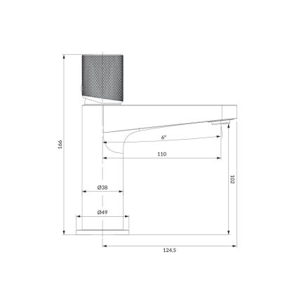 OMNIRES CT8010CR - Altaan hana CONTOUR 16,6 cm kiiltävä kromi