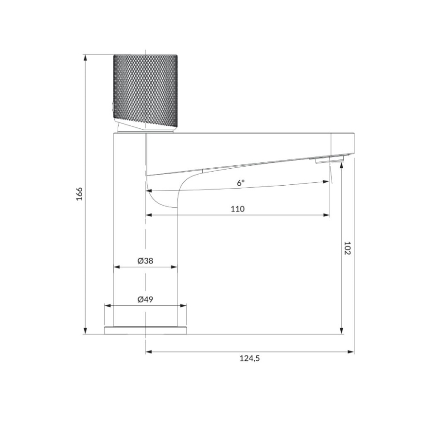 OMNIRES CT8010GLB - Altaan hana CONTOUR 16,6 cm maa kulta
