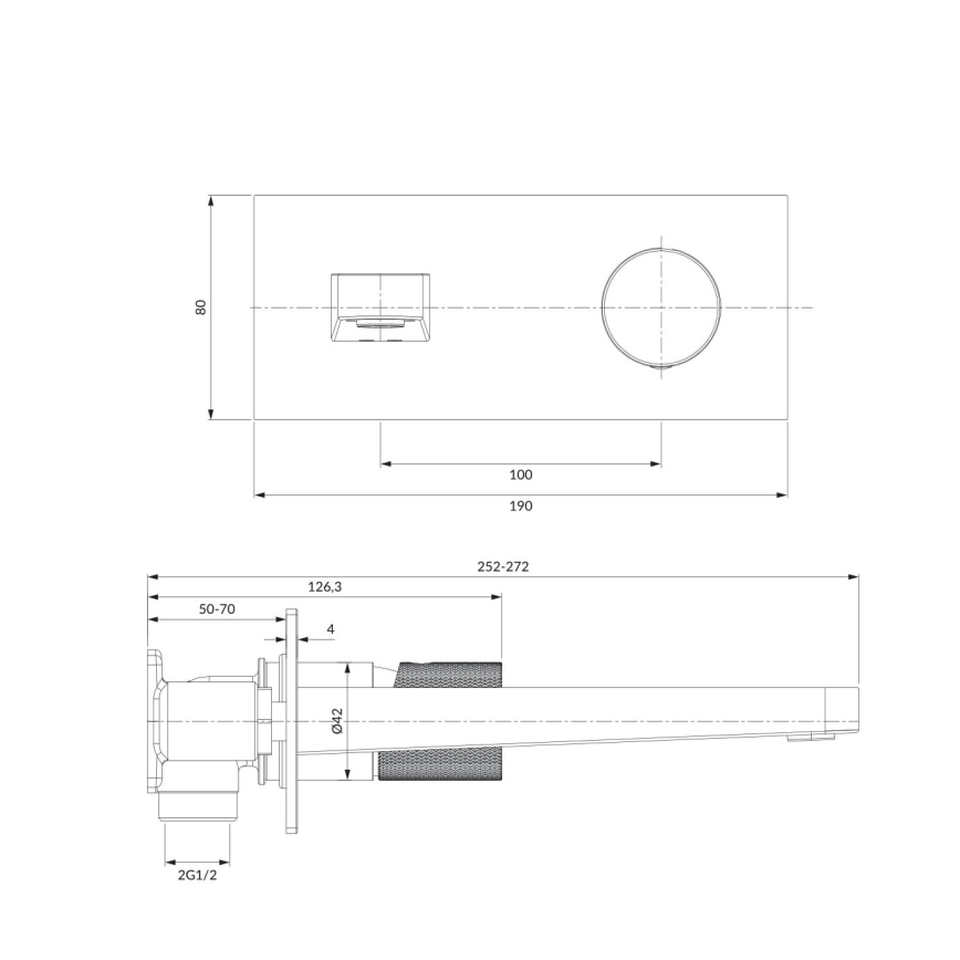 OMNIRES CT8015CR - Pesuallashana piiloasennukseen CONTOUR kiiltävä kromi