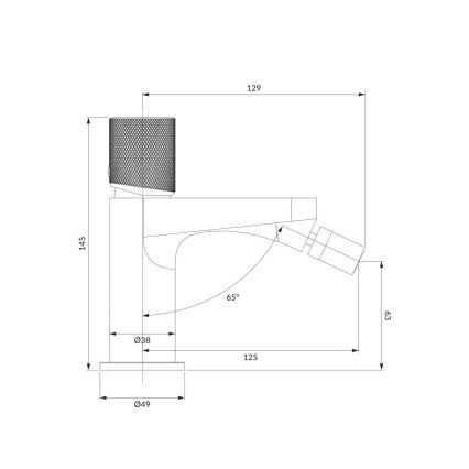 OMNIRES CT8020CR - Bidee-hana CONTOUR 14,5 cm kiiltävä kromi