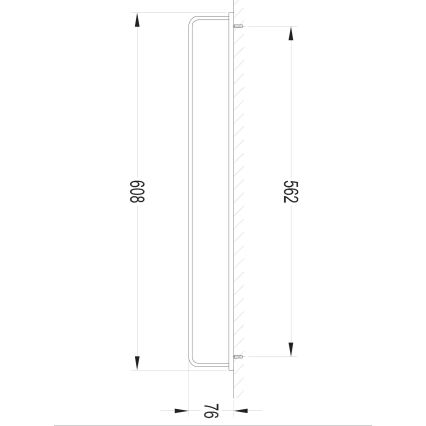 OMNIRES DA70216BL- Seinäpyyhepidike DARLING 61 cm semimatta musta