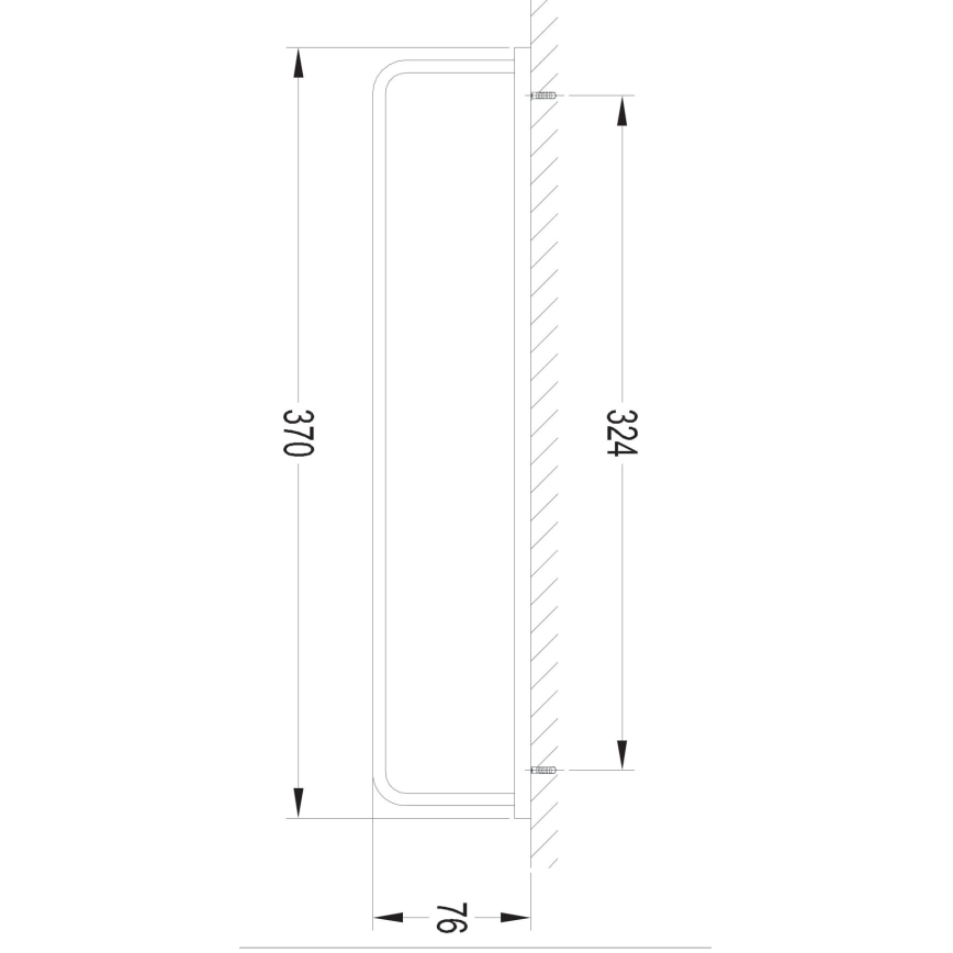 OMNIRES DA70230BL - Seinäpyyhepidike DARLING 37 cm semimatta musta