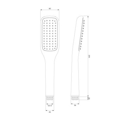 OMNIRES HUDSONX-PCR - Suihkusetti HUDSONX kiiltävä kromi