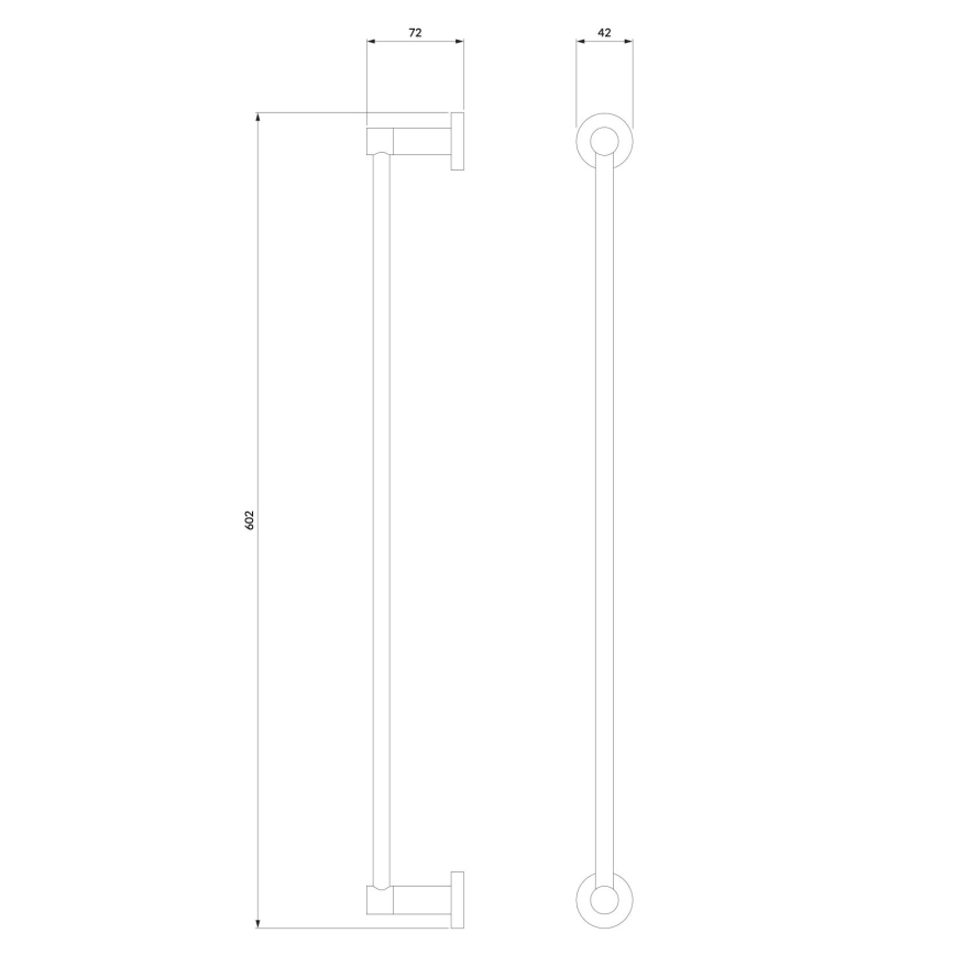 OMNIRES MP60216BL - Seinäpyyhepidike MODERN PROJECT 60 cm matta musta