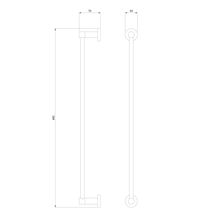OMNIRES MP60216GR - Seinäpyyhepidike MODERN PROJECT 60 cm grafiitti