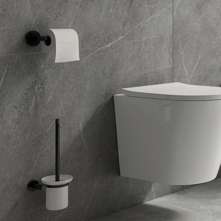 OMNIRES MP60510BL - WC-paperin pidike MODERN PROJECT matta musta