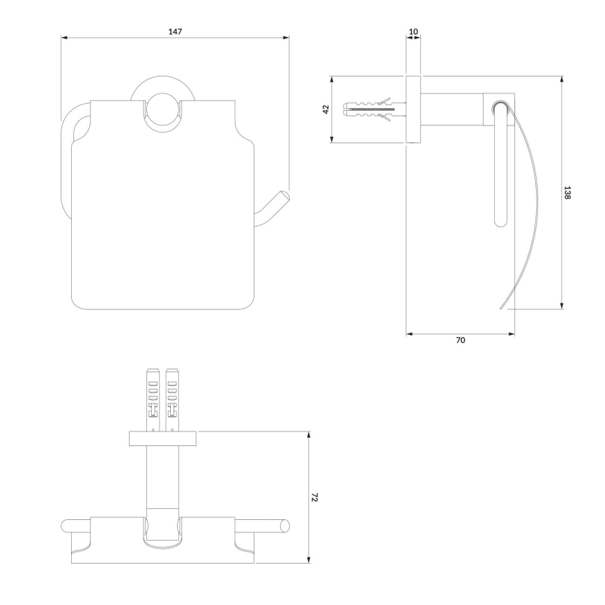 OMNIRES MP60520CR - WC-paperin pidike MODERN PROJECT kiiltävä kromi
