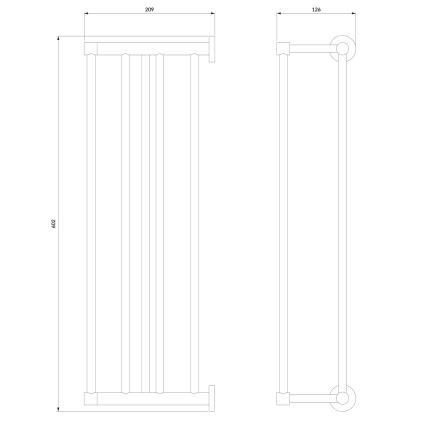 OMNIRES MP60920CR - Seinäpyyhepidike MODERN PROJECT 60 cm kiiltävä kromi
