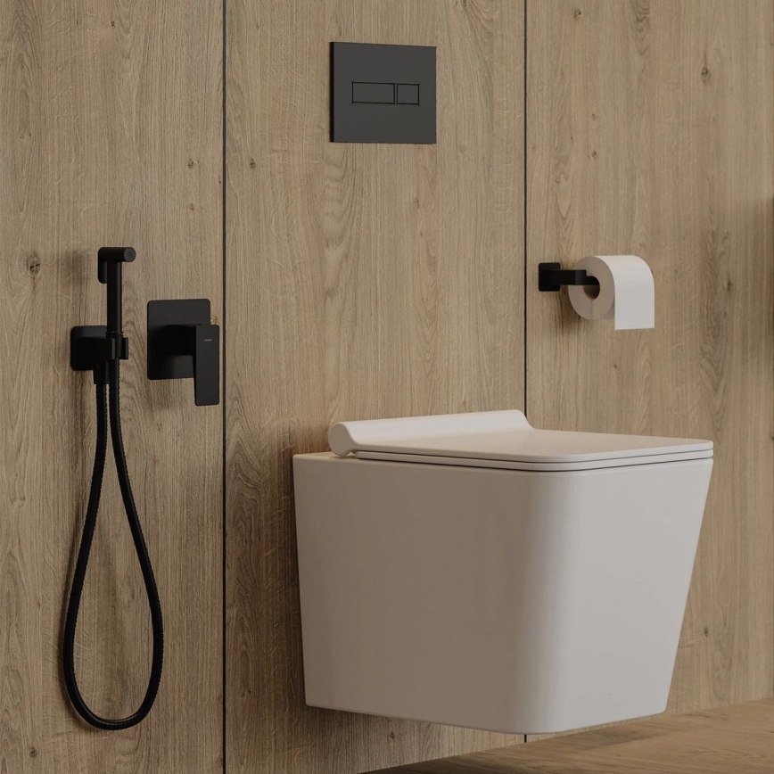 OMNIRES NL80510BL - WC-paperin pidike NELSON matta musta