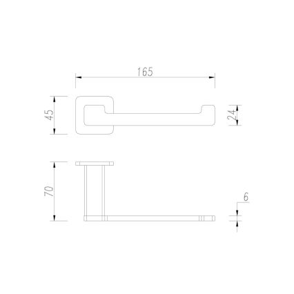 OMNIRES NL80510BL - WC-paperin pidike NELSON matta musta