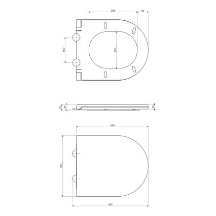 OMNIRES OTTAWASPDEBP - WC-istuin SoftClose OTTAWA duroplast/kiiltävä valkoinen