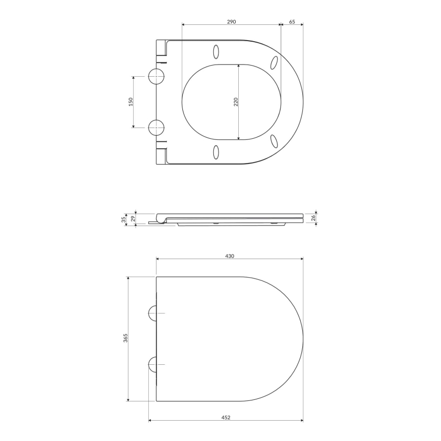 OMNIRES OTTAWASPDEBP - WC-istuin SoftClose OTTAWA duroplast/kiiltävä valkoinen