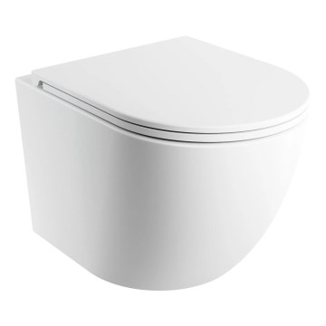 OMNIRES OTTAWASPXMWBM - Seinään asennettava WC-istuin SoftClose-kannella OTTAWA, keramiikka/mattavalkoinen