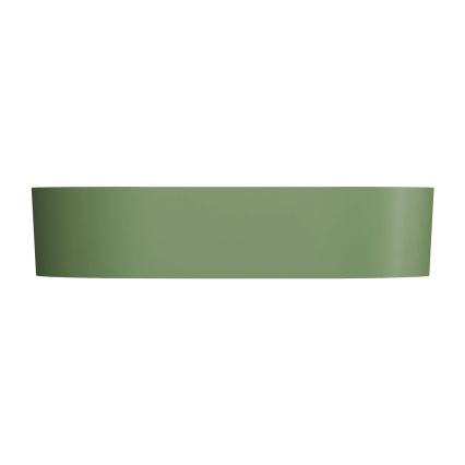 OMNIRES OVOUNOL - Pöytätasolle asennettava pesuallas OVO 55x36 cm dolomiitti/matallinen oliivinvihreä