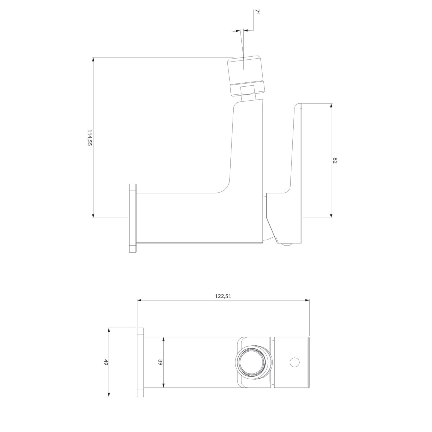 OMNIRES PM7420BL - Bidee-hana PARMA 12,25 cm matta musta