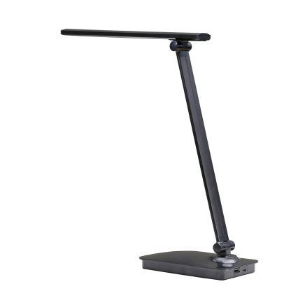 ONLI - Himmennettävä LED-pöytävalaisin USB-portilla DESKI LED/7W/230V 4000K musta