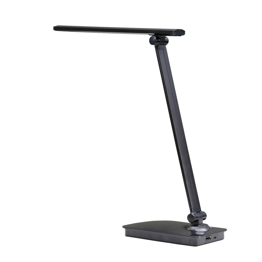 ONLI - Himmennettävä LED-pöytävalaisin USB-portilla DESKI LED/7W/230V 4000K musta