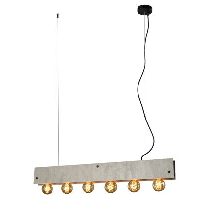 ONLI - Kattokruunu johdossa ARGO 6xE27/22W/230V harmaa