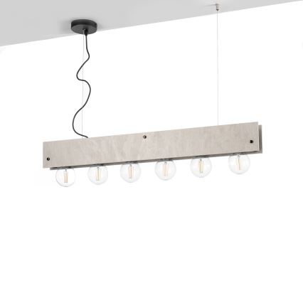 ONLI - Kattokruunu johdossa ARGO 6xE27/22W/230V harmaa