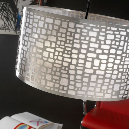 ONLI - Kattokruunu johdossa BRUCE 1xE27/15W/230V halkaisija 45 cm mattakromi
