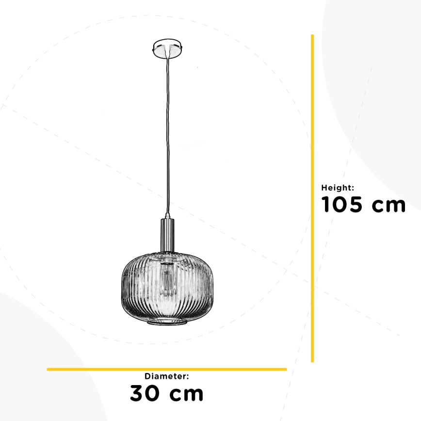 ONLI - Kattokruunu johdossa DOROTY 1xE27/22W/230V halkaisija 30 cm
