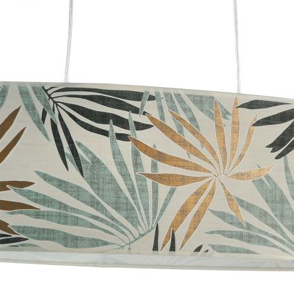 ONLI - Kattokruunu johdossa FLORA 2xE27/22W/230V vihreä/kulta
