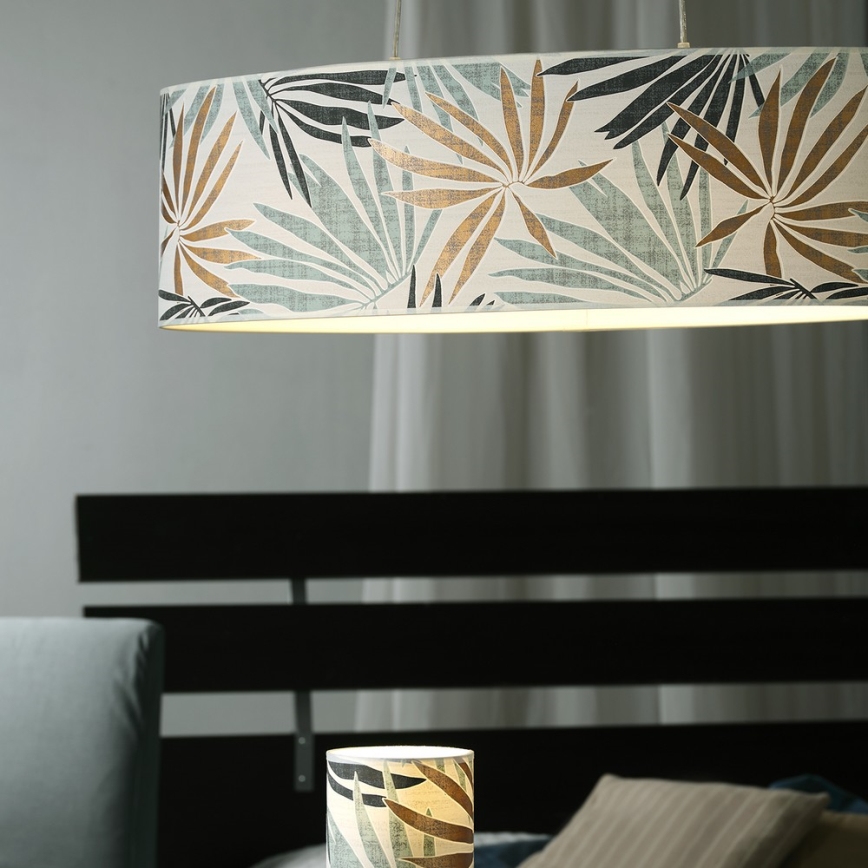 ONLI - Kattokruunu johdossa FLORA 2xE27/22W/230V vihreä/kulta