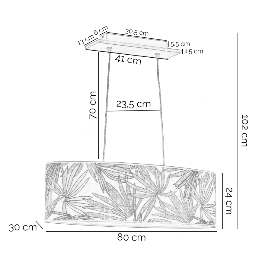 ONLI - Kattokruunu johdossa FLORA 2xE27/22W/230V vihreä/kulta