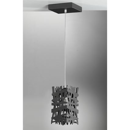 ONLI - Kattokruunu johdossa FORESTA 1xE27/15W/230V musta