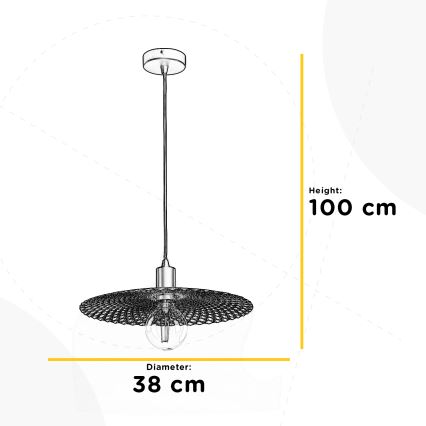 ONLI - Kattokruunu johdossa GOLDEN 1xE27/22W/230V kulta/musta