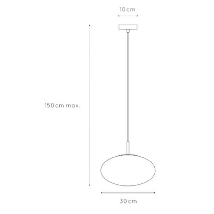 ONLI - Kattokruunu johdossa JANET 1xE27/6W/230V halkaisija 30 cm