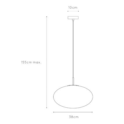 ONLI - Kattokruunu johdossa JANET 1xE27/6W/230V halkaisija 38 cm