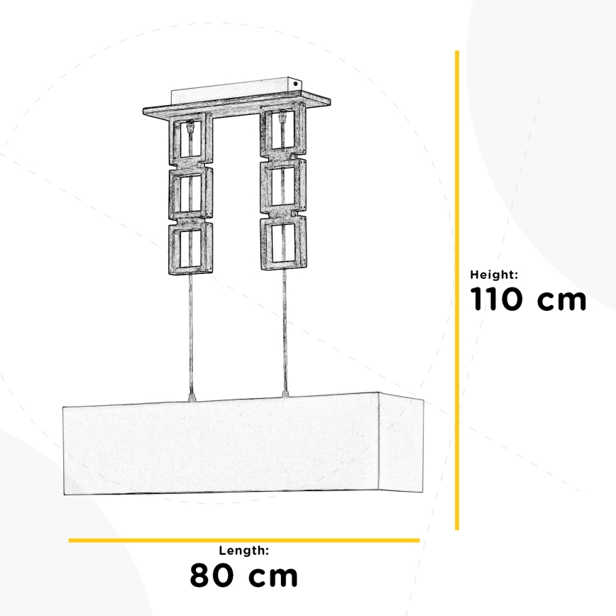 ONLI - Kattokruunu johdossa KISAR 2xE27/22W/230V