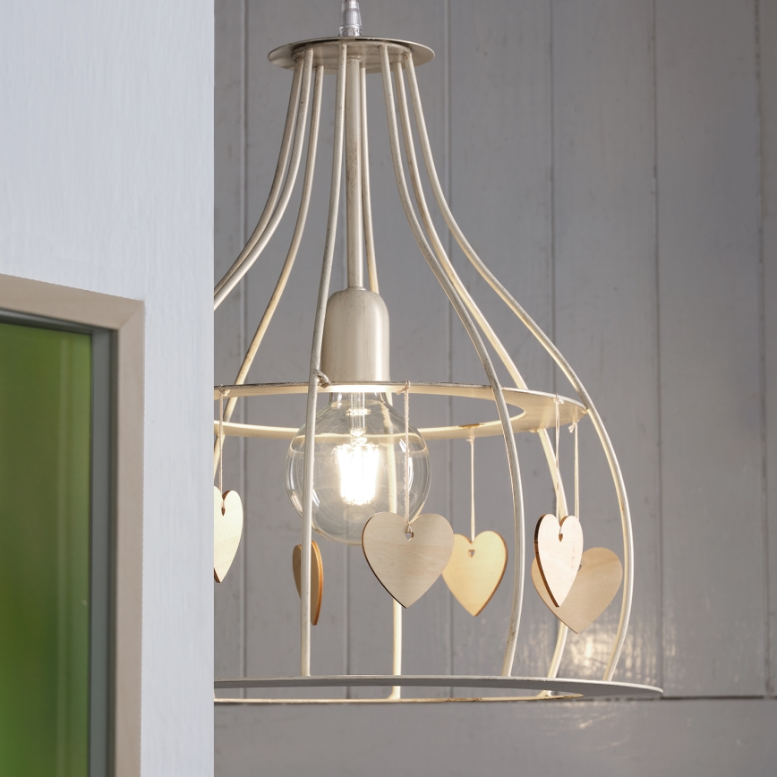ONLI - Kattokruunu johdossa LEONILDE 1xE27/15W/230V beige