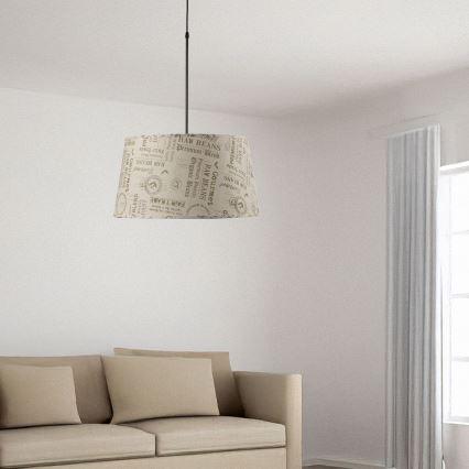 ONLI - Kattokruunu johdossa MAIDA 1xE27/15W/230V halkaisija 50 cm ruskea