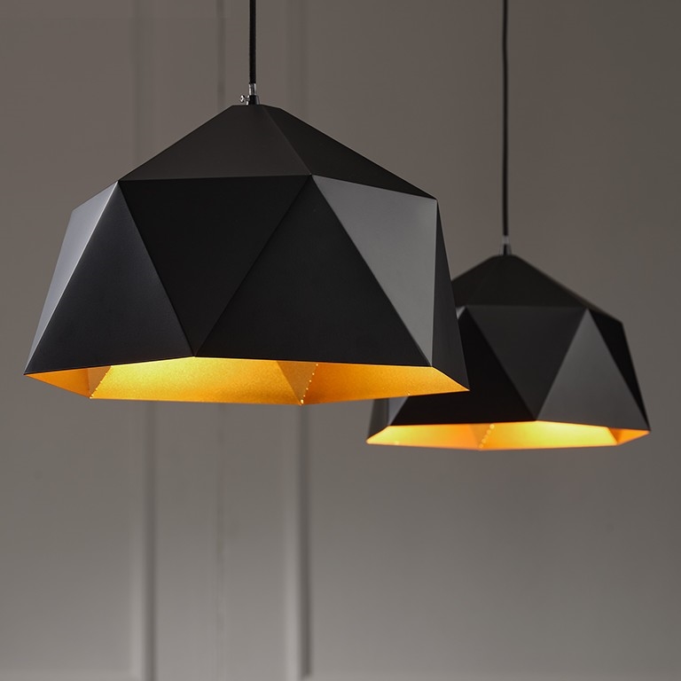 ONLI - Kattokruunu johdossa YONG 1xE27/22W/230V musta halkaisija 38 cm