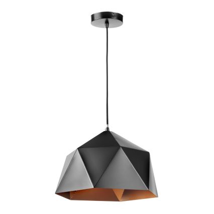 ONLI - Kattokruunu johdossa YONG 1xE27/22W/230V musta halkaisija 38 cm