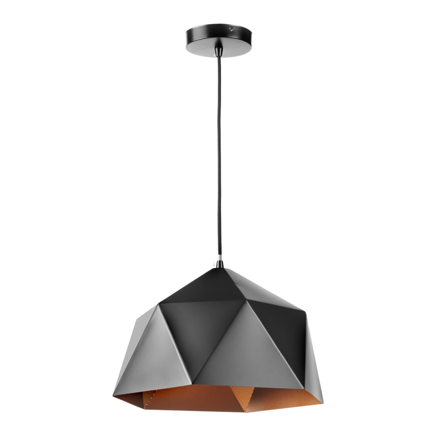 ONLI - Kattokruunu johdossa YONG 1xE27/22W/230V musta halkaisija 38 cm