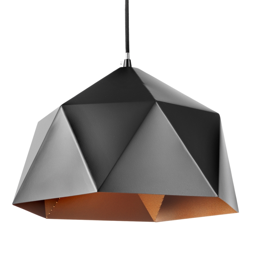 ONLI - Kattokruunu johdossa YONG 1xE27/22W/230V musta halkaisija 38 cm