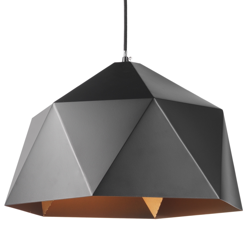 ONLI - Kattokruunu johdossa YONG 1xE27/22W/230V musta halkaisija 46 cm