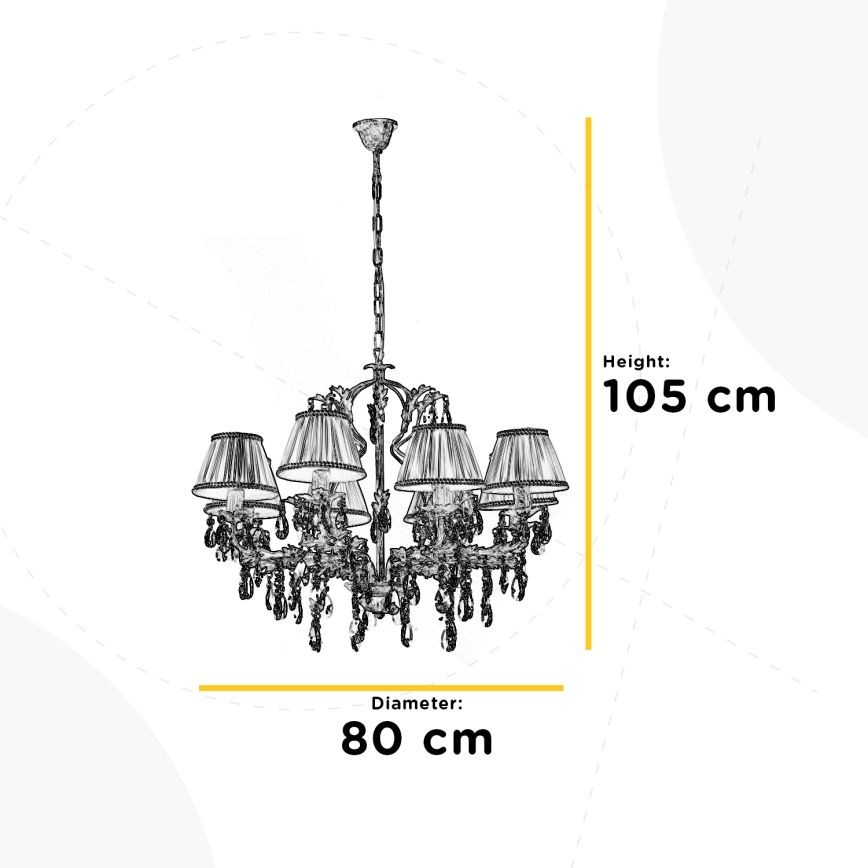ONLI - Kattokruunu ketjussa KAREN 5xE14/6W/230V pronssi