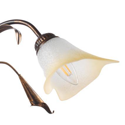 ONLI - Kattokruunu ketjussa LUCREZIA 3xE14/6W/230V pronssi
