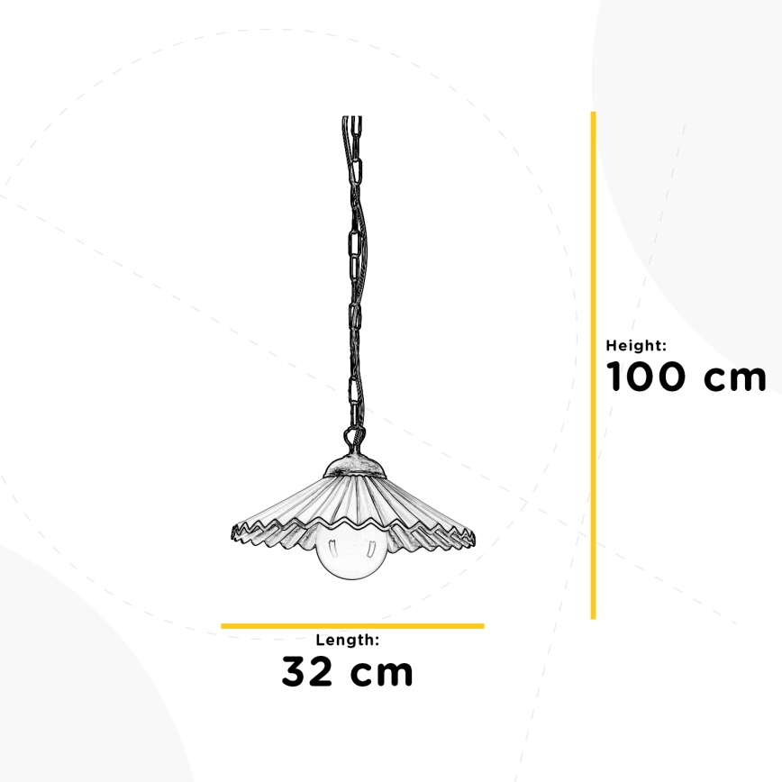 ONLI - Kattokruunu ketjussa ROSINA 1xE27/22W/230V